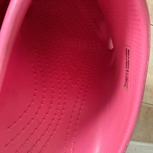 Crocs Siren Clogs Men's 9 Women's 11 Pink High Heel Platform Clog Shoes Slip-on - Picture 7 of 10